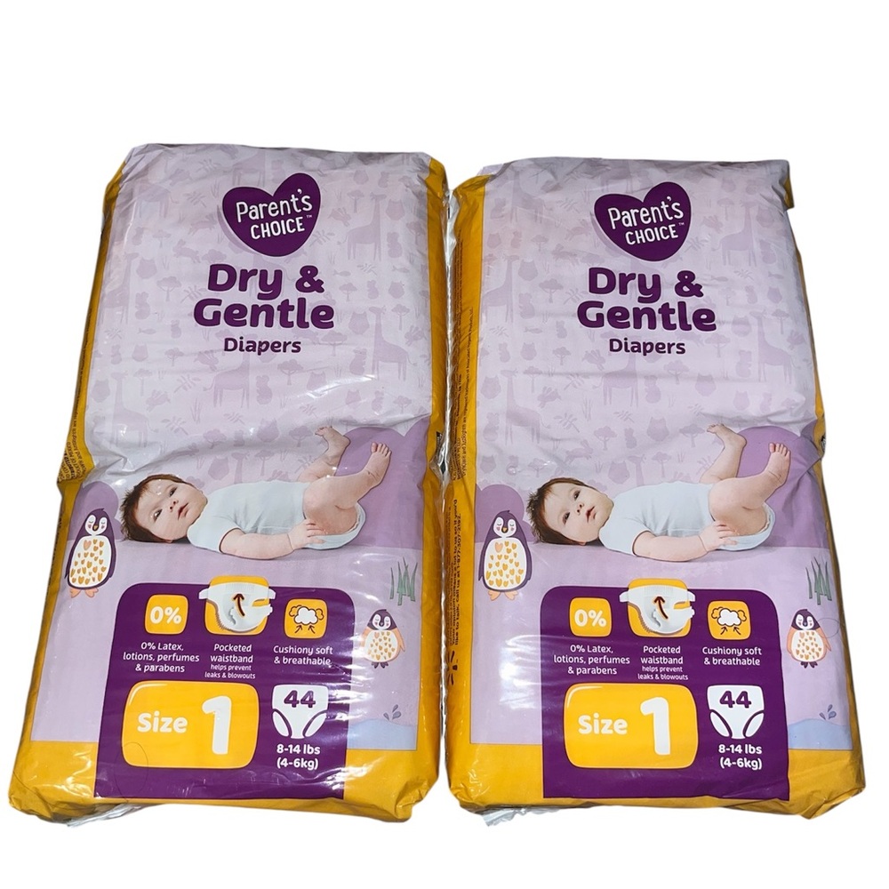 Set2-Parent's Choice Size 1 Diapers